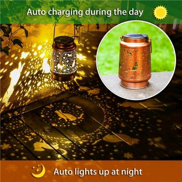 Cat Solar Lanterns Waterproof Hanging Solar Lights Cat Gifts for Women Men - Picture 3 of 7